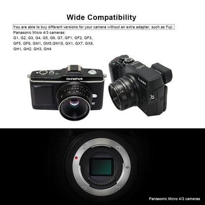 7artisans 25mm f/1.8 Manual Focus Prime Fixed Lens for Olympus and Micro Four Thirds MFT M4/3 Cameras