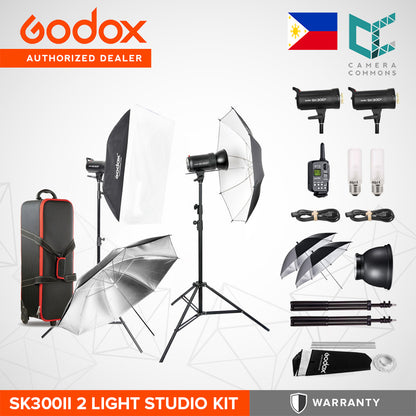 Godox SK300II Studio Flash Monolight (2-Light Studio Kit) Photography Lighting