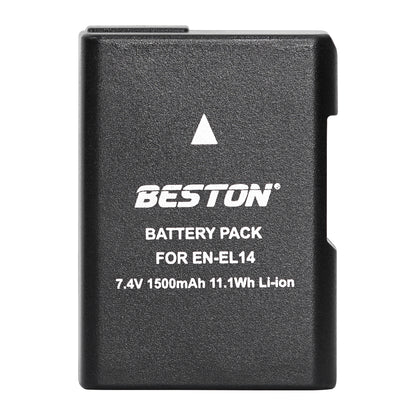 Beston SET EN-EL14 Charger + 2PC Battery 1500mah ENEL14