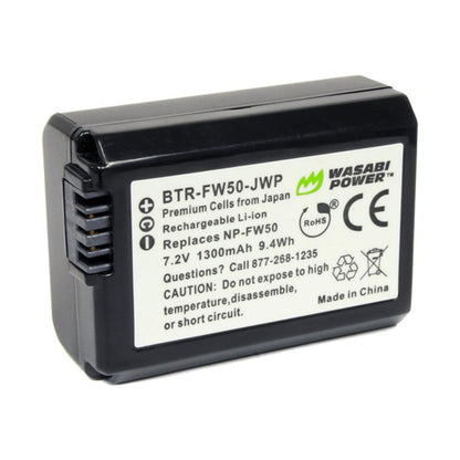Wasabi Power FW-50 1pc Rechargeable Battery for Sony Cameras FW50