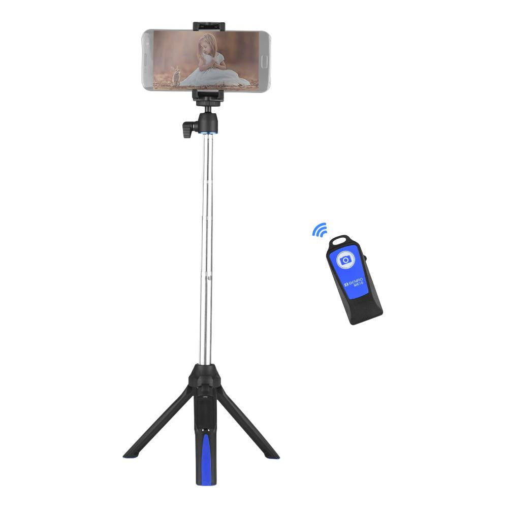 Benro MK10 Mini Tripod Selfie Stick for Mobile Phones, Action Camera GoPro 1/4 tripod mount with Bluetooth Control