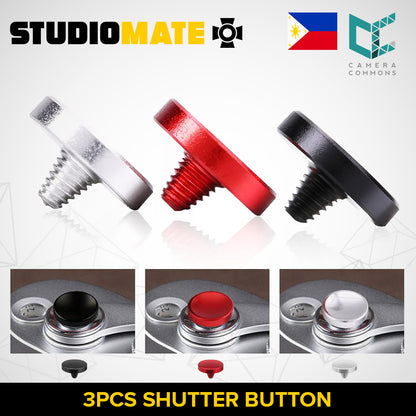STUDIOMATE Soft Shutter Release Button Set Plain Black Red Silver Accessories for Fujifilm Mirrorless Camera