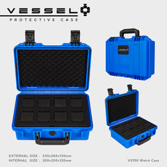 VESSEL Watch Case Organizer Storage Hard Cases with Foam for Watches