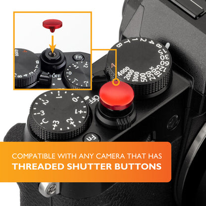 STUDIOMATE Soft Shutter Release Button Set Plain Black Red Silver Accessories for Fujifilm Mirrorless Camera