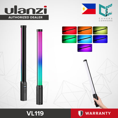 Ulanzi VL119 RGB Tube Light Handheld LED Video-Light Wand 2500-9000K CCT Studio Camera Lighting 2907