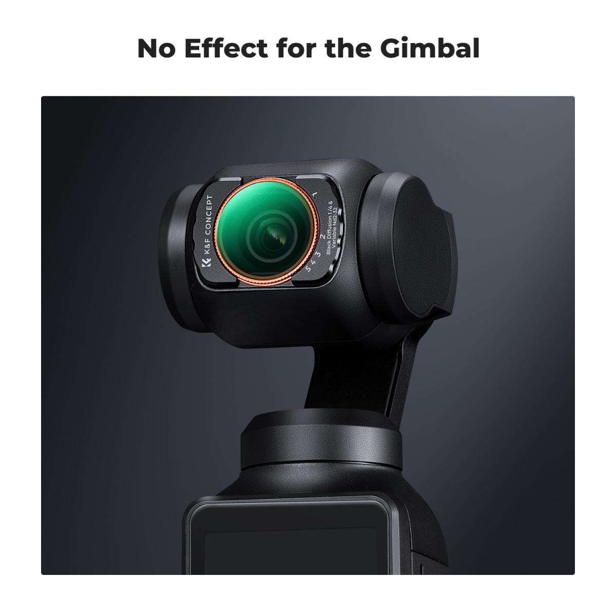 K&F Concept Black Mist 1/4 + ND2-32 Filter for DJI Osmo Pocket 3 Camera Lens Accessories