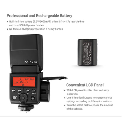 Godox V350N Li-On Camera Flash for Select Nikon Cameras V350