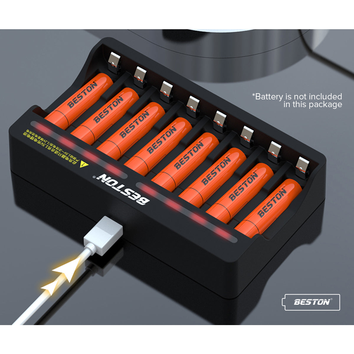 Beston M7012 8 Bay AA/AAA 1.5V Li-ion Battery Charger BST-M7012