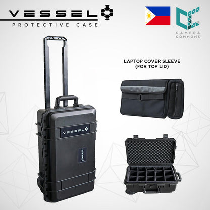 VESSEL CC1 Trolley Hard Case Camera Photography Equipment Case with Wheels (Black)