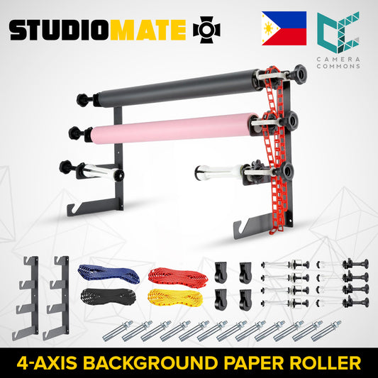 STUDIOMATE SM11 4 Axis Background Roller for Photography Studio Seamless Backdrop Holder | Axis Only | Studio Accessories