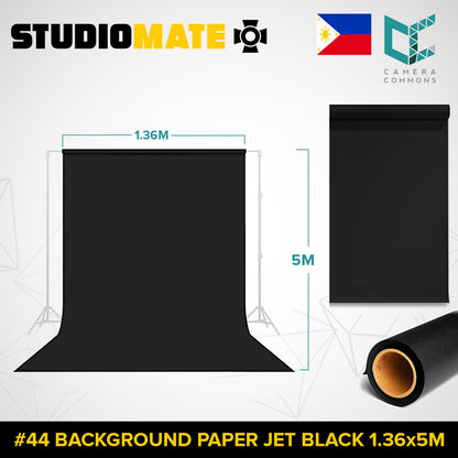 Studiomate Seamless Photography Videography Backdrop Background Paper 1.36x5m / 4.46 x 16.4 ft Studio Equipment