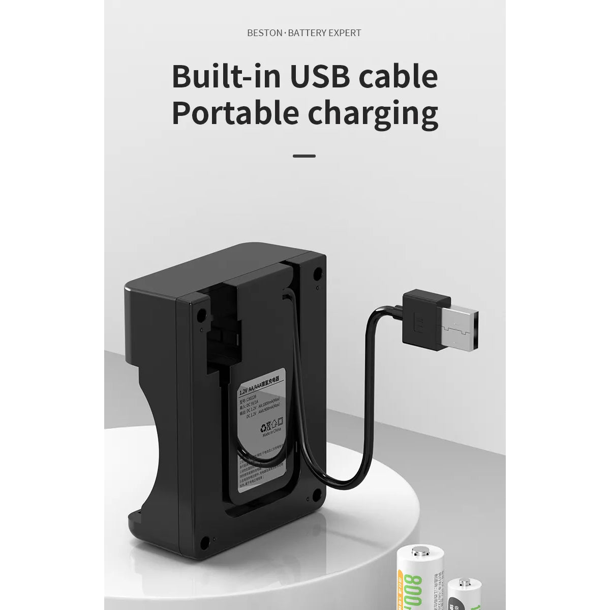 Beston C8022B 4 Bay Battery Charger for 1.2V AA AAA NI-MH USB Input