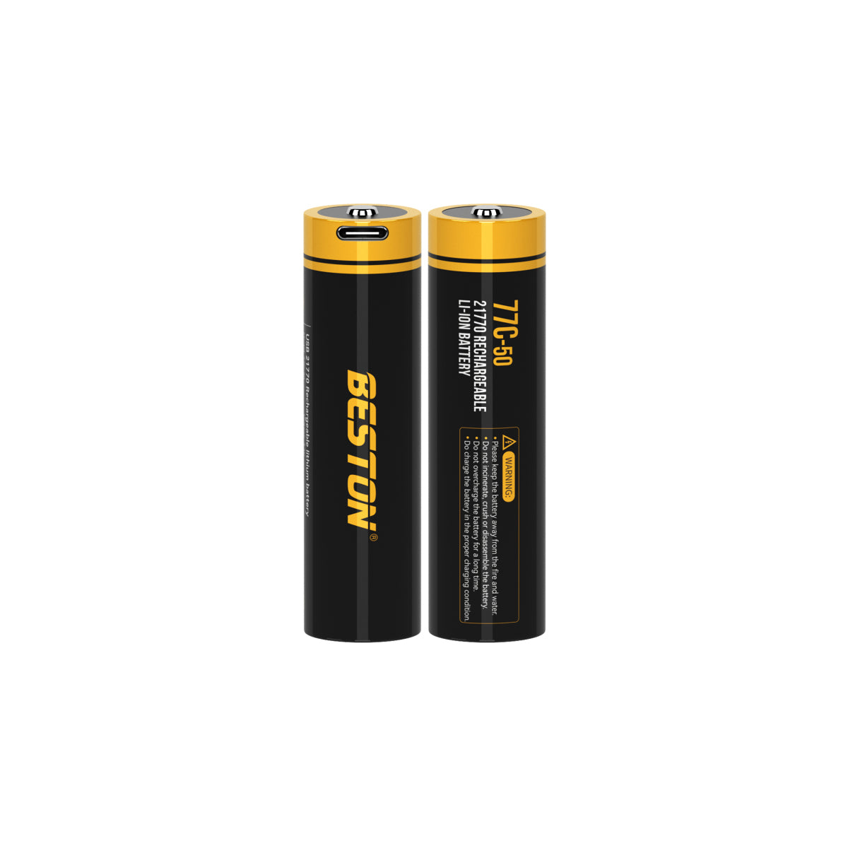 Beston 1pc Fast charge 21700 TYPE C 3.7v 5000mah Lithium-Ion 18500mWh Rechargeable Battery