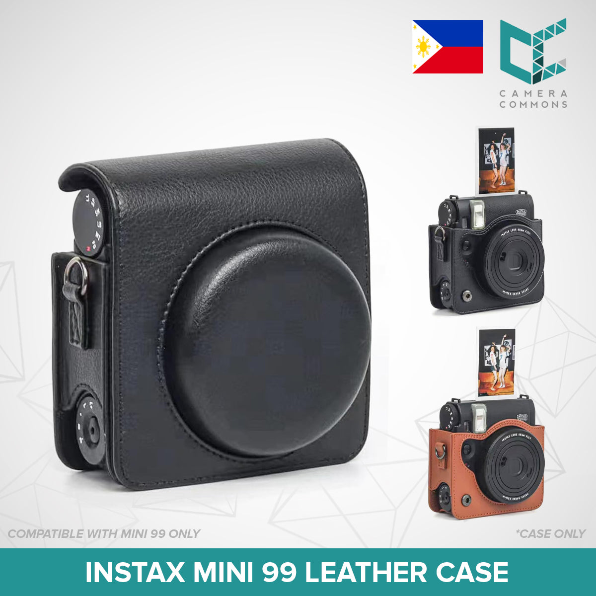 Leather Case Bag Cover Plain Colors for Fujifilm Instax Mini 99 Instan ...