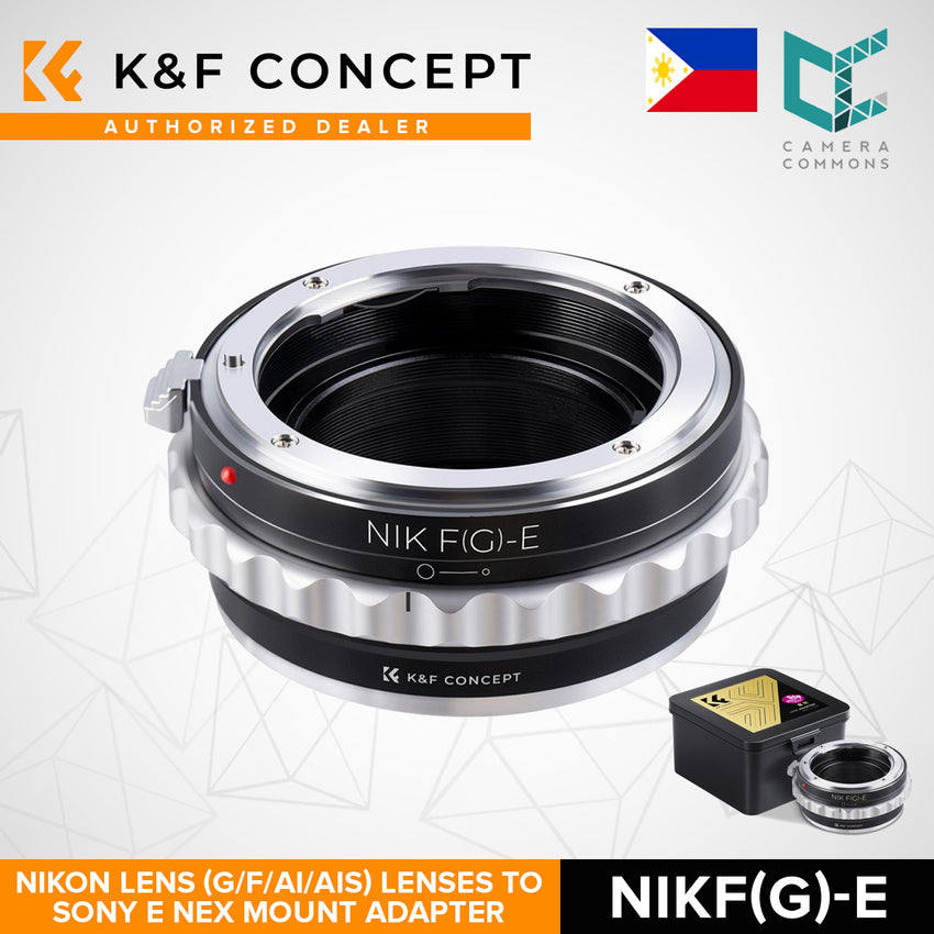 K&F Concept Nikon (G/F/AI/AIS) Lenses to Sony E Mount Camera Adapter NIKF(G)-E