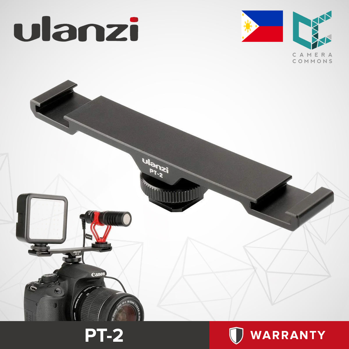 Ulanzi PT-2 Dual Cold Shoe Extensior Bar Plate