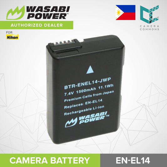 Wasabi Power EN-EL14 1pc Rechargeable Battery for Nikon Cameras ENEL14