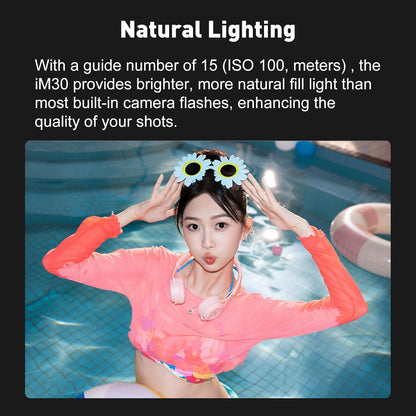 Godox iM20 iM22 iM30 Mini Manual Flash Shoe-Mounted Compact Portable Lightweight 6500K CCT