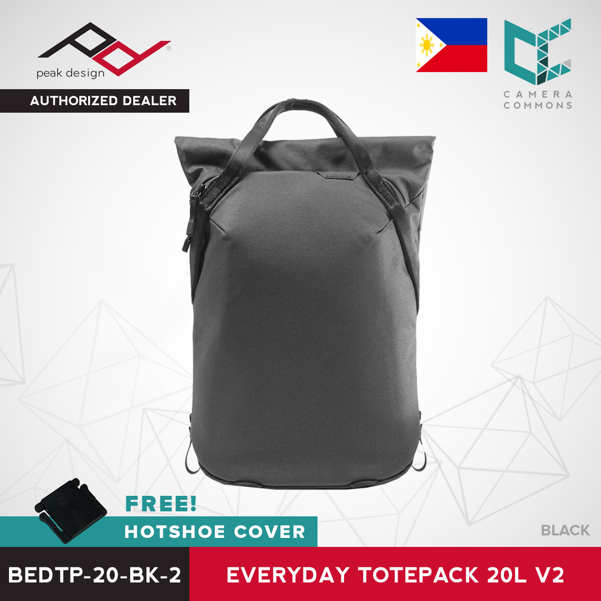 Peak Design Everyday Totepack Bag v2 20L Black Bone Version 2
