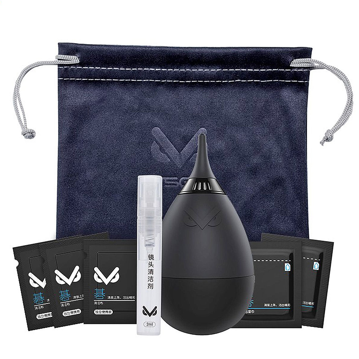 VSGO NEW 2020 Portable Lens Cleaning Kit VS-A1E Filter Air Blower Pouch Cloth Wipes for Camera Lens