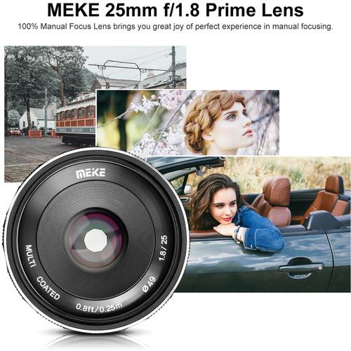 MEIKE 25mm f/1.8 Wide Angle Manual Lens for Fujifilm Mirrorless Camera X Mount