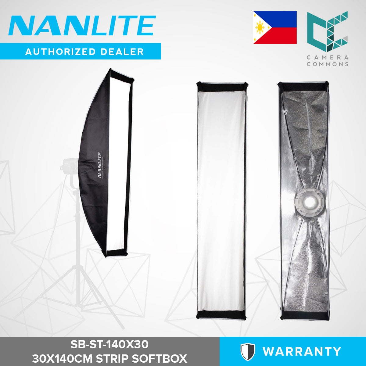 Nanlite 30x140cm Stripbank Softbox with Bowens Mount SB-ST-140X30