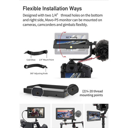 Desview Mavo-P5 Camera Field Monitor 5.5" Sharp IGZO Screen