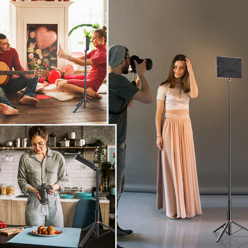 Ulanzi MT-54 Metal Light Tripod Stand with Phone Mount for Small Photography Lights 2ft to 5ft 3025