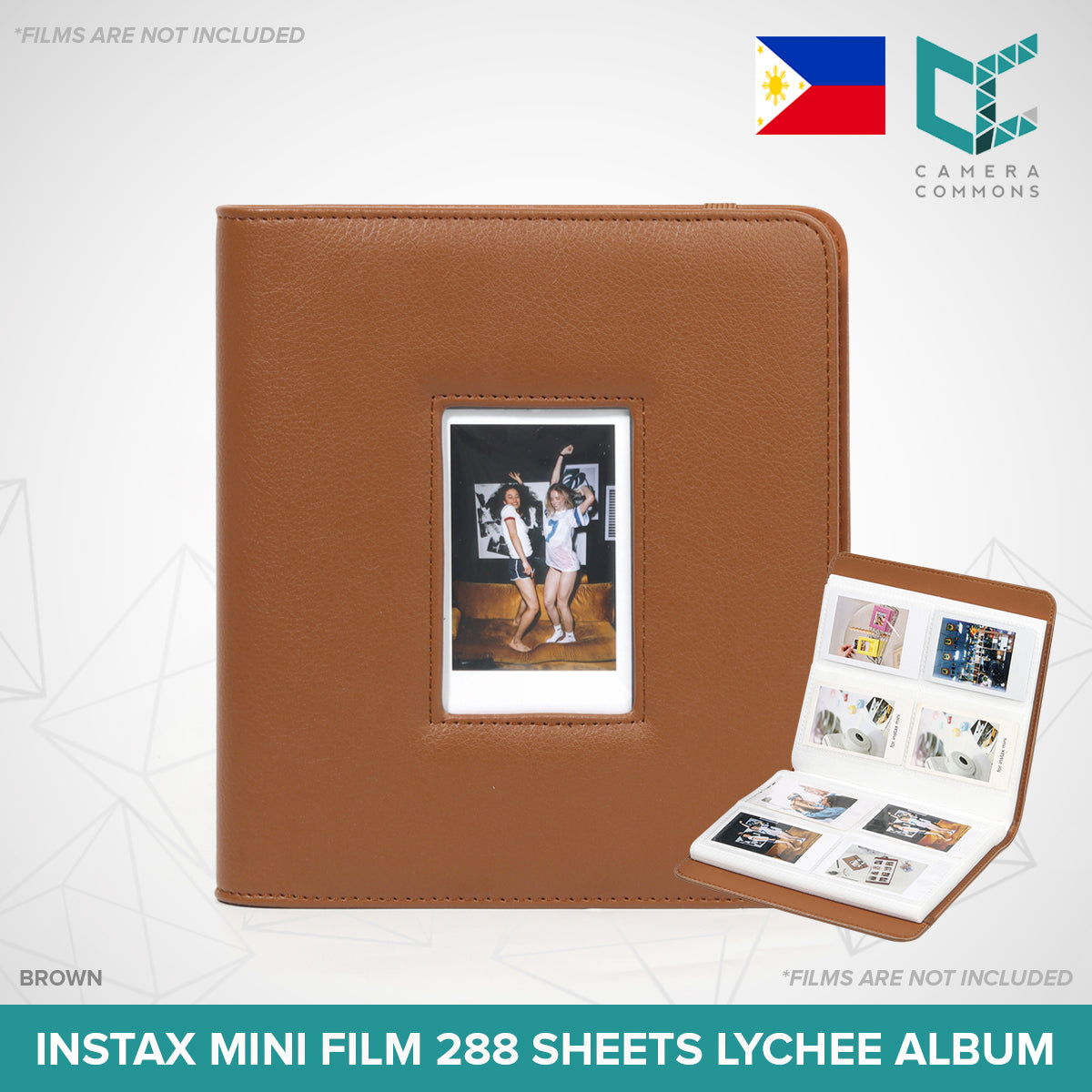 CLEARANCE Caiul 288 Sheets Mini Photo Album Hollow Iridescent Silver Pink