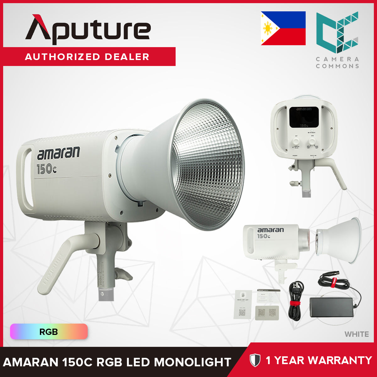 Aputure Amaran 150c 300c RGB LED Monolight 150W Studio Lighting Full RGB Color Control Active Cooling