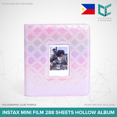 Photo Album 288 Sheets Pockets Slots Plain Colors Holographic Mermaid Diamond PU Leather for Fujifilm Instax Instant Mini Films