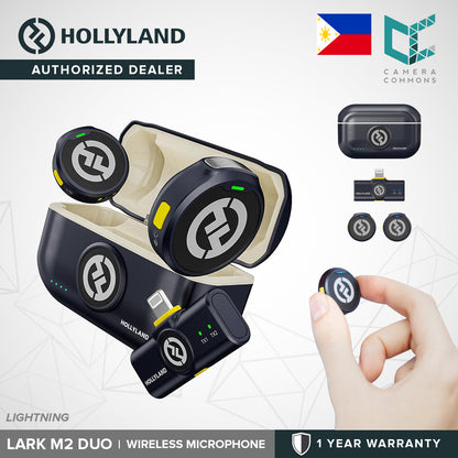 CLEARANCE Hollyland Lark M2 DUO Wireless Mini Microphone Button Mic Tiny Audio Equipment Combo
