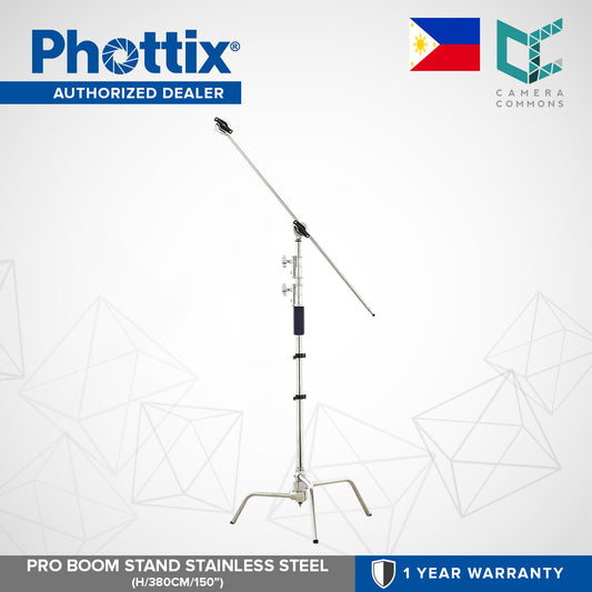 Phottix Professional Light C Stand and Boom Arm 380cm 12.5ft 150 inches PH88230