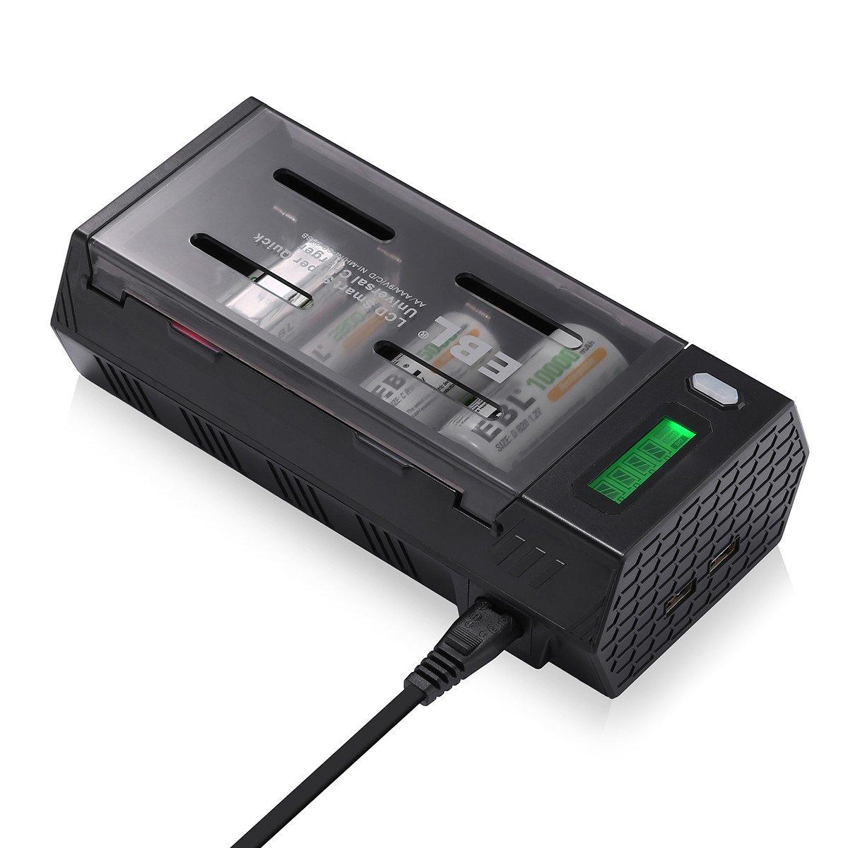 EBL 2 Pack 1.2V C Size C Cell 5000mAh Rechargeable Battery - Ni-MH NiMh Camera Commons PH