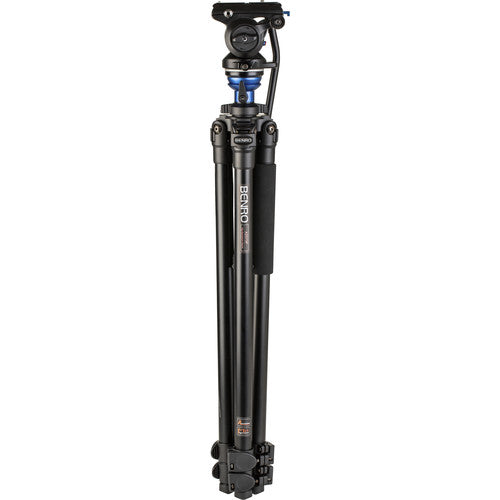 Benro A2573FS4 S4 Pro Aluminum Single Tube Tripod with S4Pro Fluid Video Head A2573FS4PRO