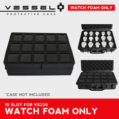 VESSEL Watch Case Organizer Storage Hard Cases with Foam for Watches