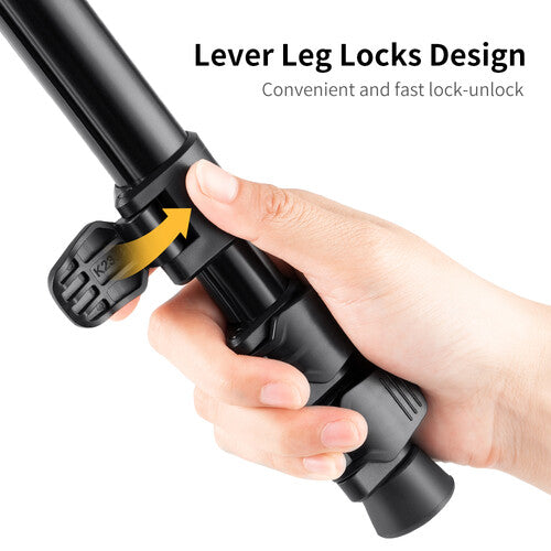 K&F Concept BI234M Tripod with Ball Head Lightweight Magnesium Travel Vlog KF09.101