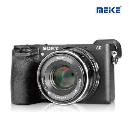 MEIKE 50mm f/2.0 Lens Fixed Manual Focus for Sony E Mount