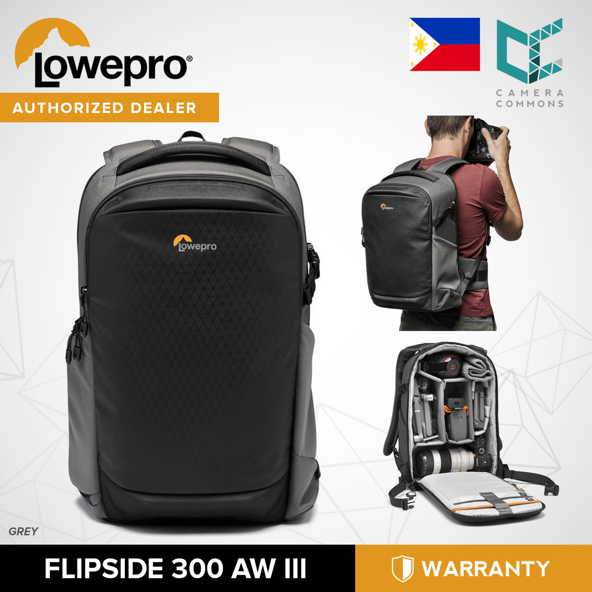 Lowepro Flipside 300 AW III Backpack for Camera Gears