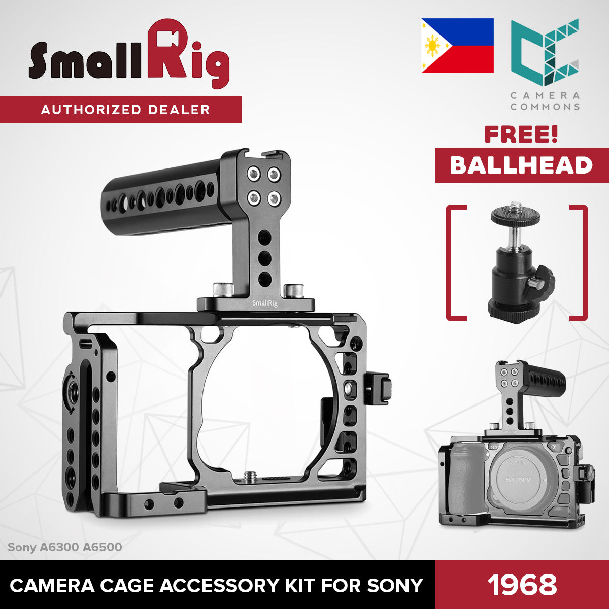 SmallRig Camera Cage Accessory Kit for Sony A6500 A6300 1968