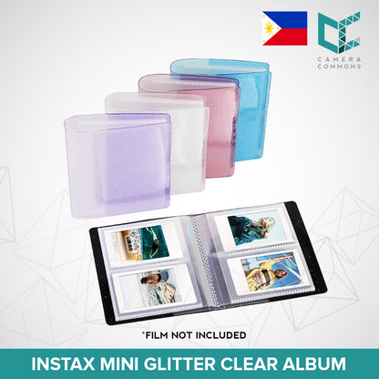64 Pockets Slots Clear Glitter Photo Album for Fujifilm Instax Mini Films