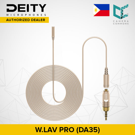 Deity Microphones W.Lav Pro 4mm IP57 Waterproof Lavalier with 3.5mm DA35 Microdot Adapter