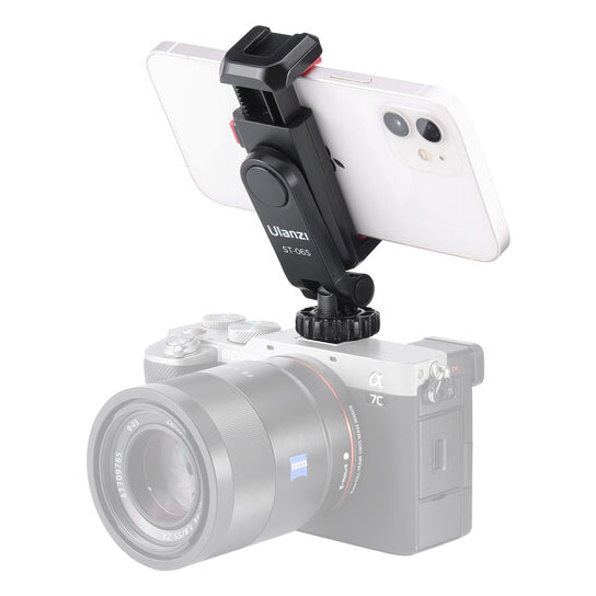 Ulanzi ST-06S Multi Function Phone Holder with Cold Shoe & 1/4 Hole Connector for Camera Setup 2575