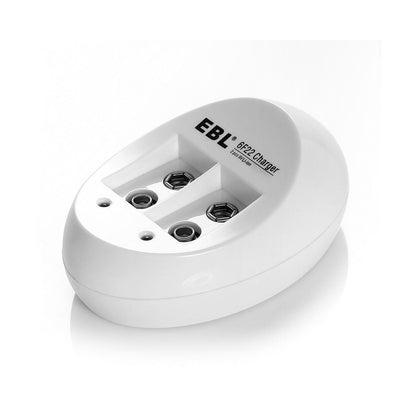 EBL 2 Bay Lithium Battery Charger for 9V Li-On Rechargeable Batteries LiOn