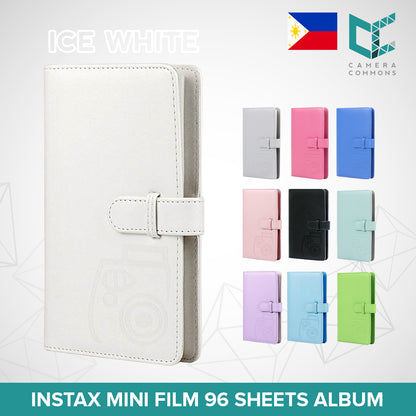 Photo Album 96 Pockets Slots Plain Colors for Fujifilm Instax Mini Film