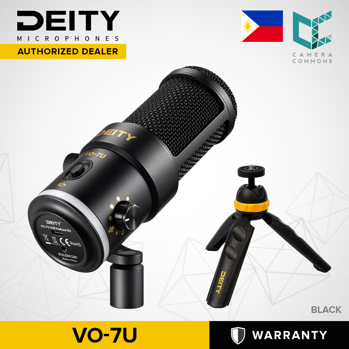 CLEARANCE Deity Microphones VO-7U Dynamic Supercardioid USB Streamer Microphone Kit with Boom Arm