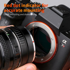 K&F Concept Pentax K Lenses to Sony E Mount Camera Adapter PK-E