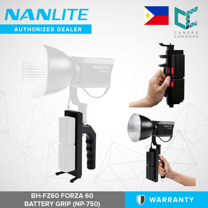 Nanlite Battery Grip Holder NP-F750 for Forza 60 Studio Light BH-FZ60