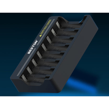 Beston M7012 8 Bay AA/AAA 1.5V Li-ion Battery Charger BST-M7012