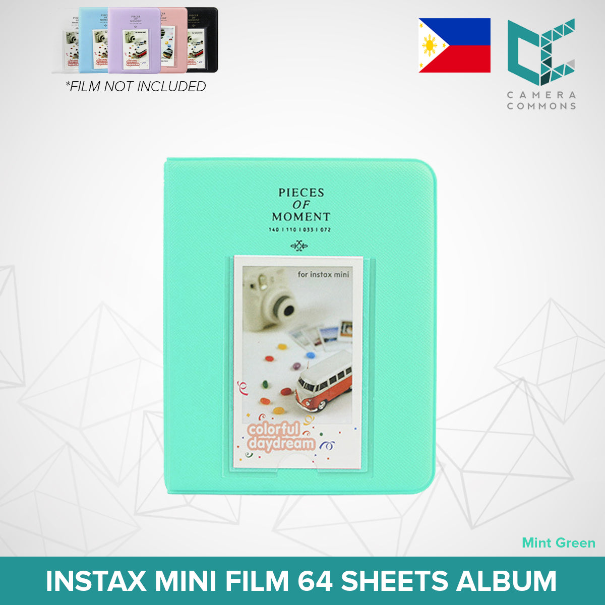Photo Album Pieces of Moment/Memories 64 Pockets Slots Plain Color for Fujifilm Instax Mini Film